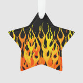 Klassiker, der Flammen auf festem Schwarzem läuft Ornament (Vorderseite)