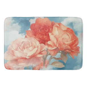 Klassiker - Engelhaft rosa und rote Rosen in weich Badematte