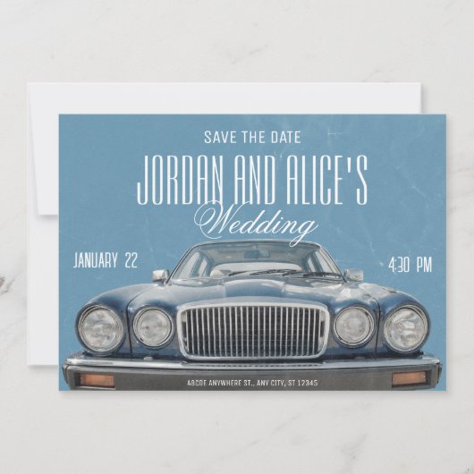 Klassiker-Hochzeit Save The Date (Vorderseite)