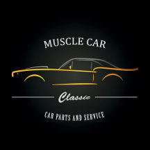 Klassiker Muscle Car Frontansicht Vintage-Design