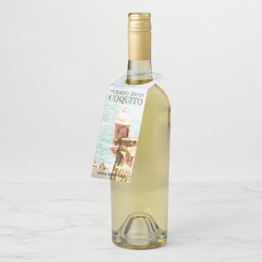 Klassiker Puerto Ricocoquito-EL Morro Flaschenanhänger (Angewinkelt)