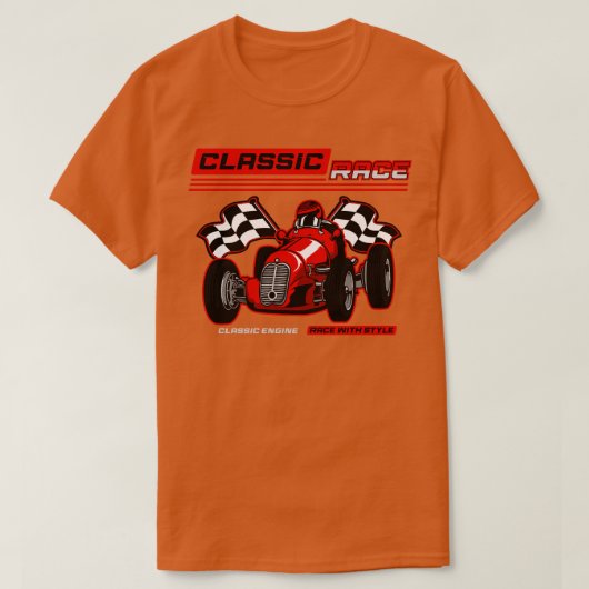 Klassiker Racing Style T-Shirt (Design vorne)