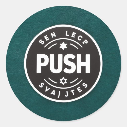 KLASSIKER RUNDSCHALTER RUNDER AUFKLEBER (Vorderseite)