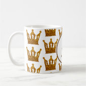 Klassiker-Tasse Krone des Monogramms goldene Kaffeetasse (Links)