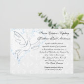 Klassiker-Tauben-Hochzeits-Einladung Einladung (Stehend Vorderseite)