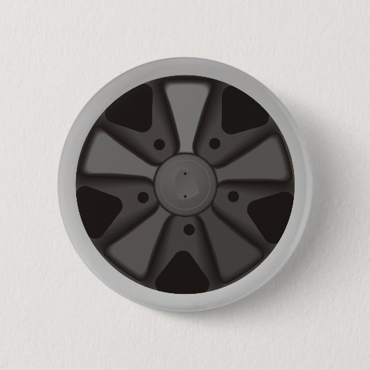 Klassiker trägt das Autorennenrad zur schau, das Button (Vorderseite)