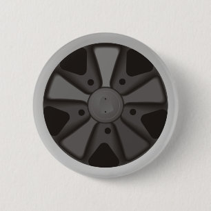 Klassiker trägt das Autorennenrad zur schau, das Button