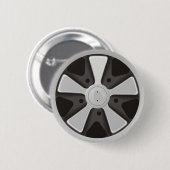 Klassiker trägt das Autorennenrad zur schau, das Button (Vorne & Hinten)