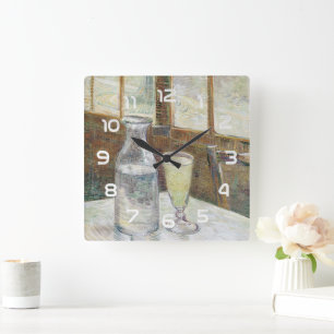 Klassiker Van Gogh Paris Café Absinthe Kunst Quadratische Wanduhr
