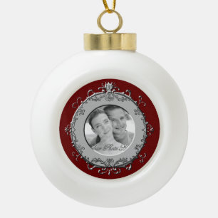 Klassiker verzeichnet Foto-Rahmen in einer Liste Keramik Kugel-Ornament