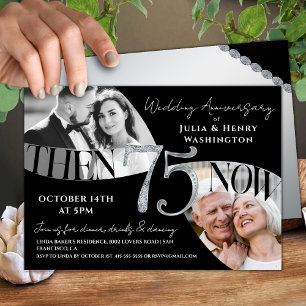 Klassiker zum 75. Hochzeitstag Einladung