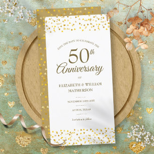 Klassiker zur goldenen Hochzeit mit goldenen Herze Save The Date