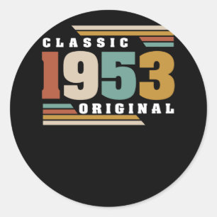Klassisch 1953 Original 69. Geburtstag 69 Jahre al Runder Aufkleber