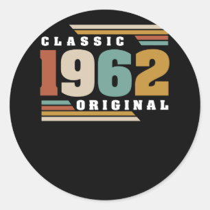 Klassisch 1962 Original 60. Geburtstag 60 Jahre al Runder Aufkleber