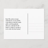 Klassisch, altmodisch "Danke!" Postkarte (Rückseite)