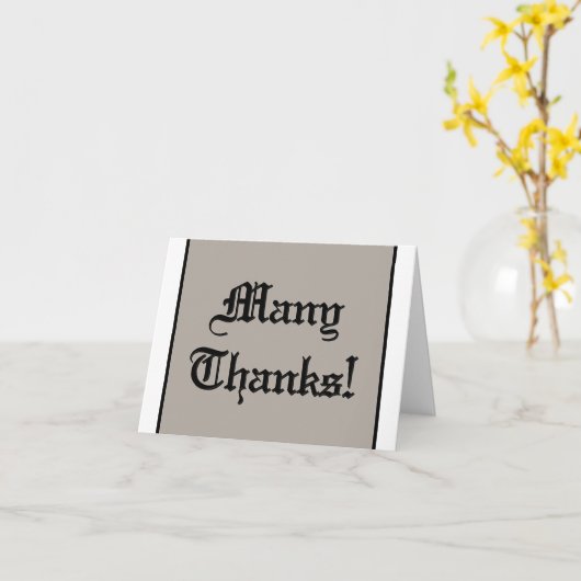 Klassisch, altmodisch "Vielen Dank!" Karte (Gelbe Blume)