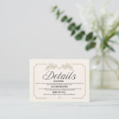 KLASSISCH BEARBEITBAR STILVOLLES SCRIPT HOCHZEIT BEGLEITKARTE (Stehend Vorderseite)
