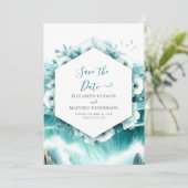 Klassisch bearbeitbare Nautische Hochzeit Save The Date (Stehend Vorderseite)