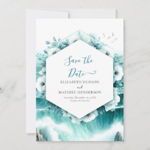 Klassisch bearbeitbare Nautische Hochzeit Save The Date
