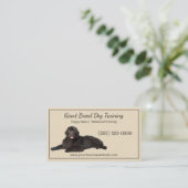 Klassisch Beige Black Riant Kanine Dog Training Pe Visitenkarte (Stehend Vorderseite)