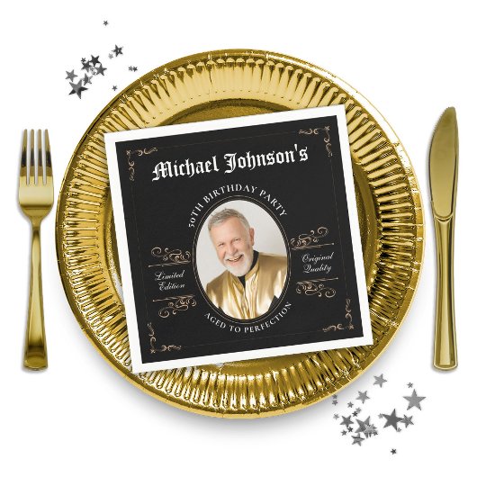 Klassisch bis perfekt 50. Geburtstag Serviette
