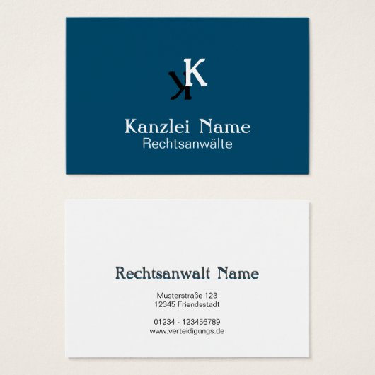 Klassisch blau  (Vorne & Hinten)