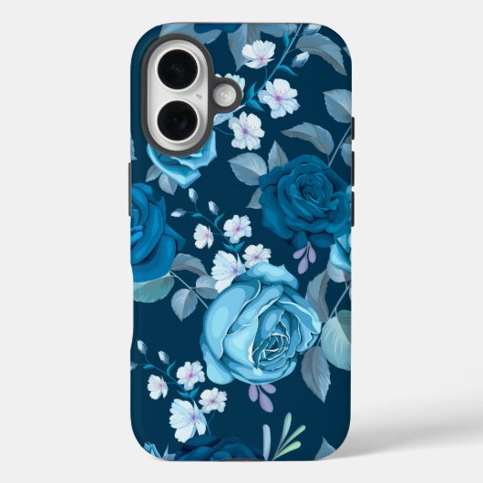 Klassisch Blau Blume Case-Mate iPhone Hülle (Rückseite)