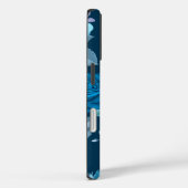 Klassisch Blau Blume Case-Mate iPhone Hülle (Rückseite / Rechts)