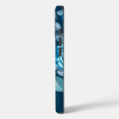 Klassisch Blau Blume Case-Mate iPhone Hülle (Rückseite / Links)