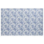 Klassisch Blau Botanisch Floral Toile Stoff (Yard (91,4 cm))