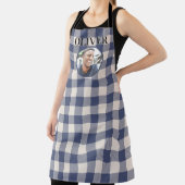 Klassisch Blau Kariert Gingham Benutzerdefinierter Schürze (InSitu)