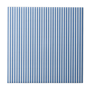 Klassisch Blau und Weiß Minimalistische Streifen Fliese
