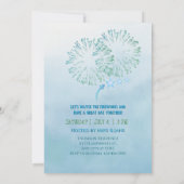 Klassisch Blau US 250 Jahre Feuerwerk-Einladung Einladung (Rückseite)