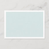 Klassisch blaue Hochzeit wünschenswert. Elegant si Begleitkarte (Rückseite)