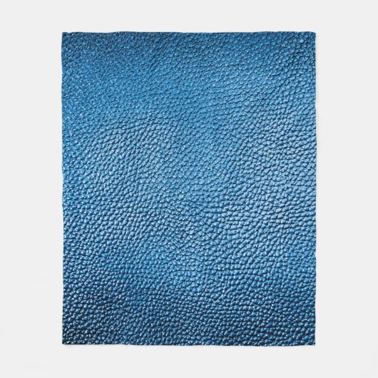Klassisch blaue Lederhintergrundtextur Closeup.bl Fleecedecke (Vorderseite)