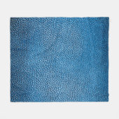 Klassisch blaue Lederhintergrundtextur Closeup.bl Fleecedecke (Vorderseite (Horizontal))