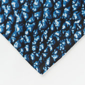 Klassisch blaue Lederhintergrundtextur Closeup.bl Fleecedecke (Ecke)