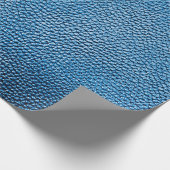 Klassisch blaue Lederhintergrundtextur Closeup.bl Geschenkpapier (Ecke)