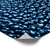 Klassisch blaue Lederhintergrundtextur Closeup.bl Poster (Ecke)