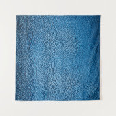 Klassisch blaue Lederhintergrundtextur Closeup.bl Wandteppich (Vorderseite (Horizontal))