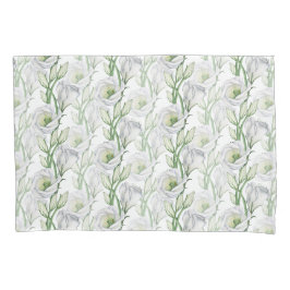 Klassisch-böhmisch-weiße Blüte komfortabel Kissenbezug