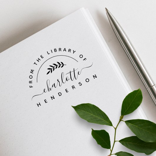 Klassisch botanisch aus der Bibliothek des Buches Gummistempel