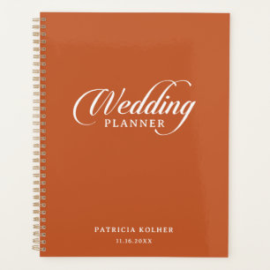 Klassisch-chic Terrakotta-Kalligrafie-Hochzeit  Planer