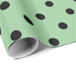 Klassisch, cool, elegante schwarze, grüne Punkte Geschenkpapier