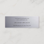 Klassisch einfach grau Schlicht Einzigartig Slim Mini Visitenkarte (Rückseite)