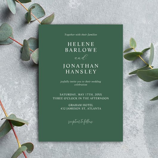 Klassisch einfach Minimalistisch Moderne Elegante Einladung