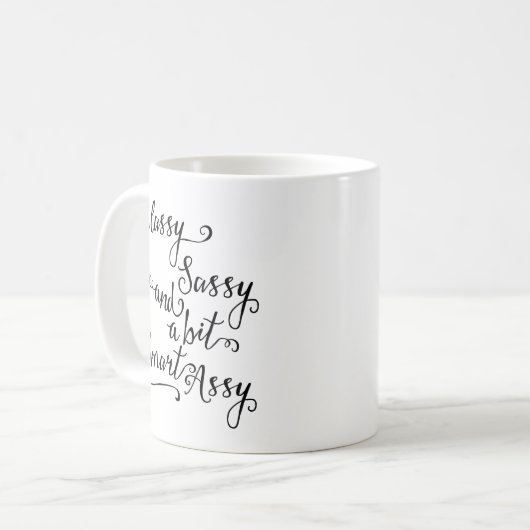 Klassisch, einfach und ein bisschen clever kaffeetasse (Vorderseite Links)