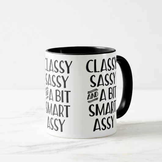 Klassisch, einfach und ein bisschen clever tasse (VorderseiteRechts)