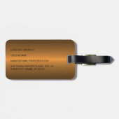 Klassisch einfache schwarz rotes Kupfer Stahl Meta Gepäckanhänger (Rückseite horizontal)