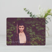 Klassisch einfache Script Foil Grad Bekanntgabe Folieneinladung (Stehend vorne)